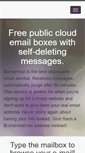 Mobile Screenshot of burnermail.net